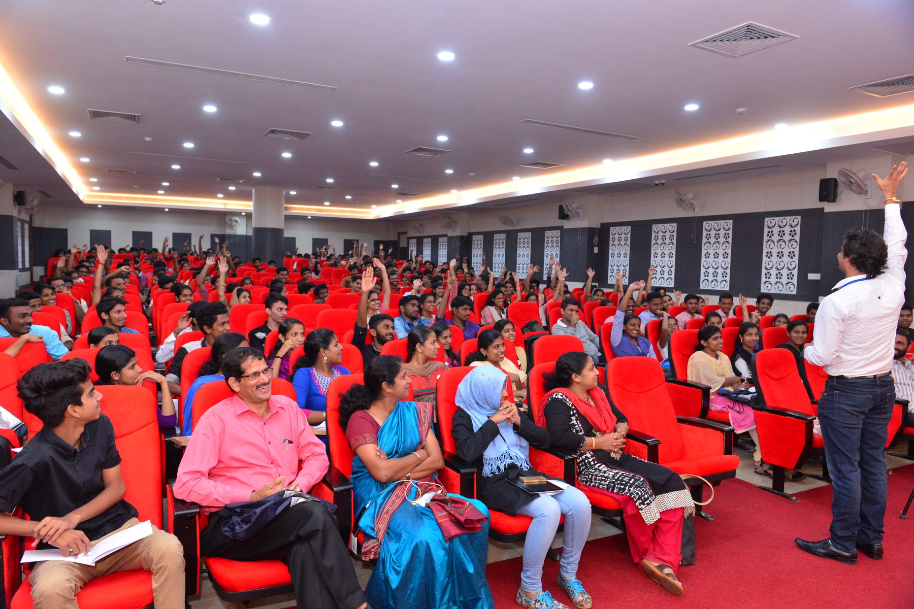 Corporate professionals attending a transformation workshop